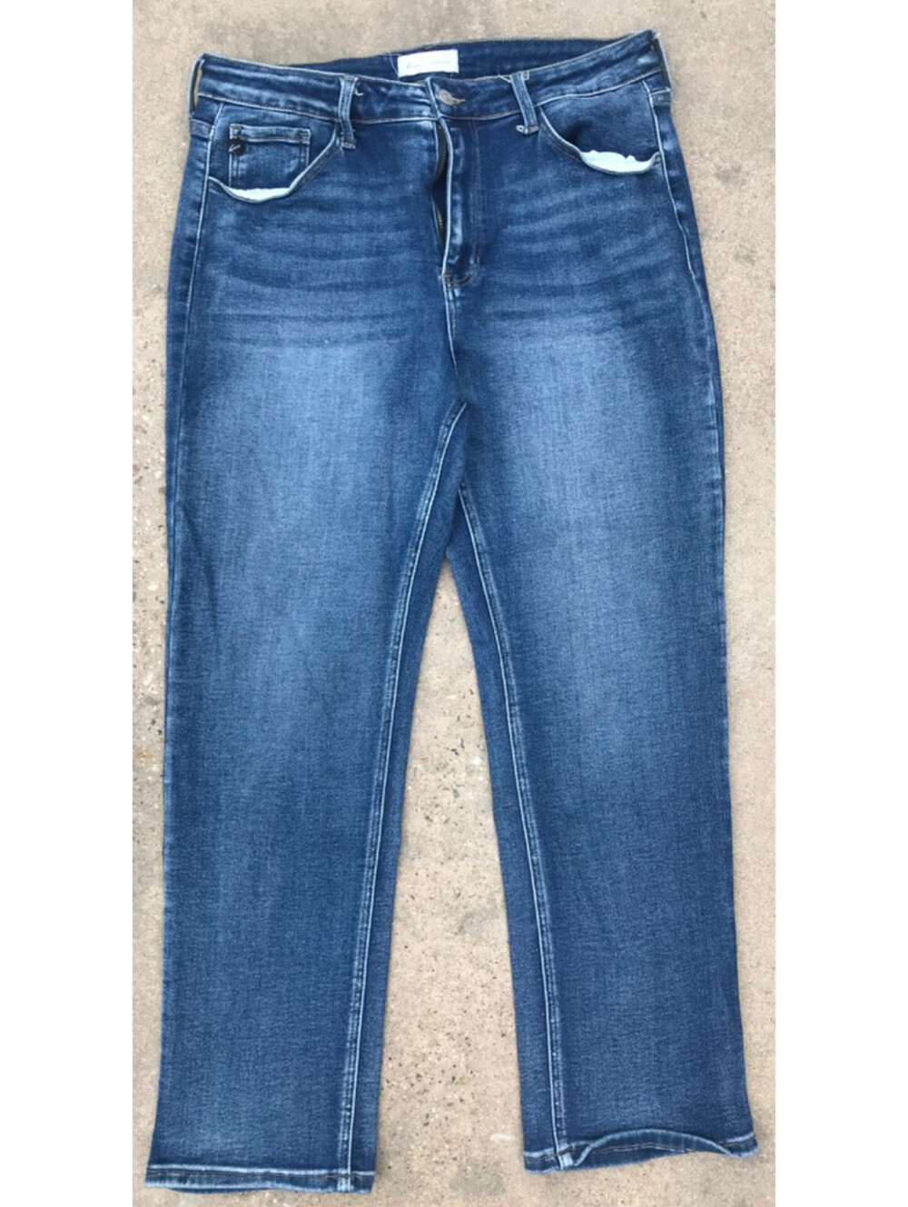 Carlin KanCan Blue Denim Jeans 15/31 Medium Wash Lite Fade on Thighs and Butt - Picture 2 of 11